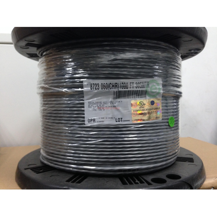 美國BELDEN 8723四芯雙絞音訊專用信號線 控制線纜線 100Mbps理論速度 2對雙絞線 305M USB 散芯線