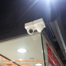 電梯專用超廣角170度 貼頂設計 室內半球鏡頭, 同軸高清AHD 1080P 彩色, 12顆紅外線夜視DomeCam 1.8mm=170度約1/3sensor