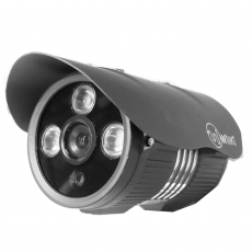 室外防水鏡頭, 標清1000線彩色,  3顆大紅外線夜視BulletCam 散熱強