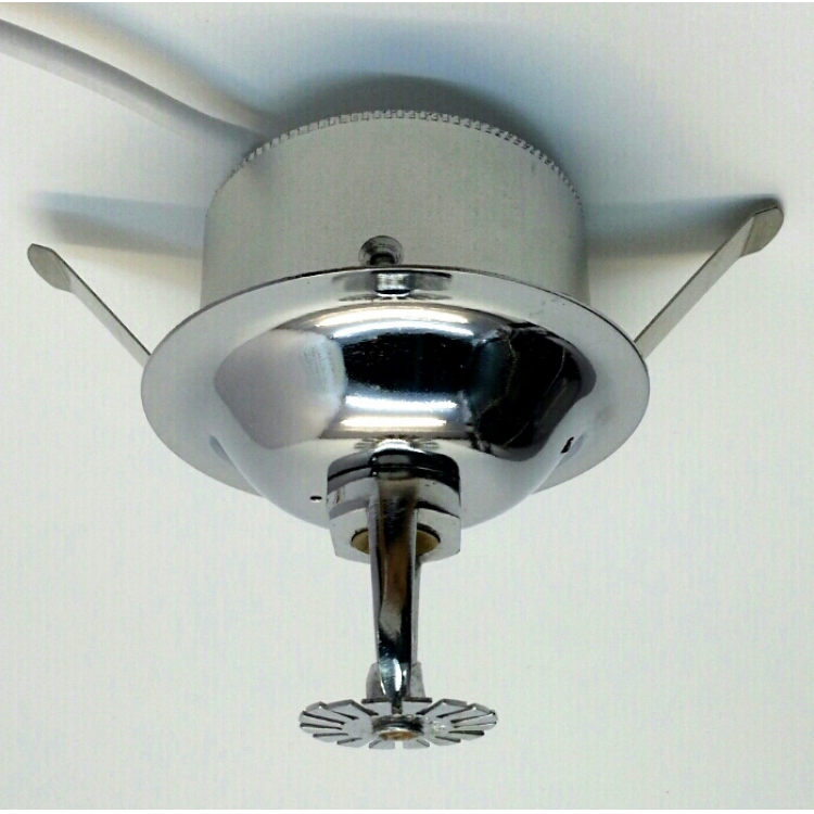 銀色 隱蔽偽裝消防灑水器鏡 金屬 1000線彩色 內藏安裝 BNC接頭