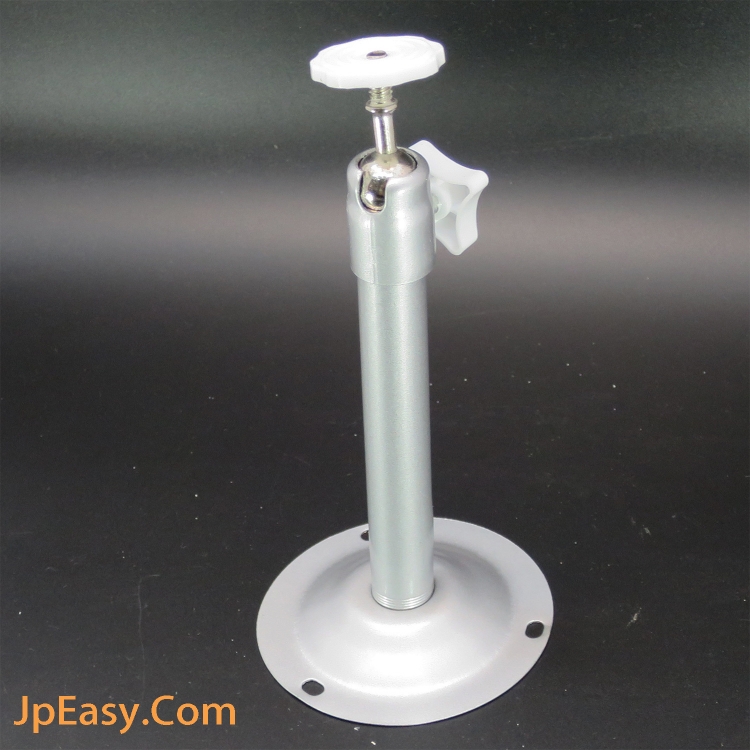 鋁合金 戶外防水橫向式閉路電視鏡頭支架 掛牆 多處關節調整方向 磨砂銀色