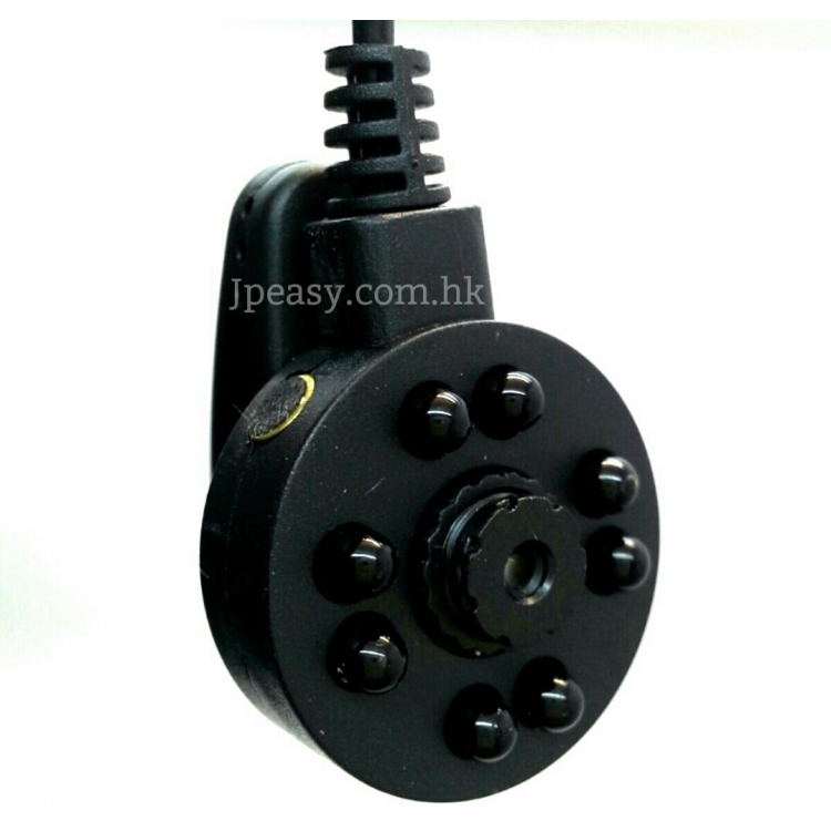 10LED迷你鏡頭 夜視針孔攝像機連咪, 700線/ 彩色