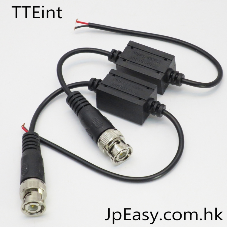 絞線傳輸器 黑紅線轉BNC公頭 支持HD1080P ~100米 工程用 對裝