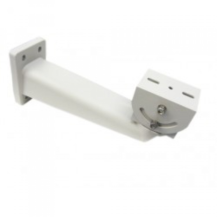 鋁合金 戶外防水橫向式閉路電視鏡頭支架 掛牆 多處關節調整方向 磨砂白色