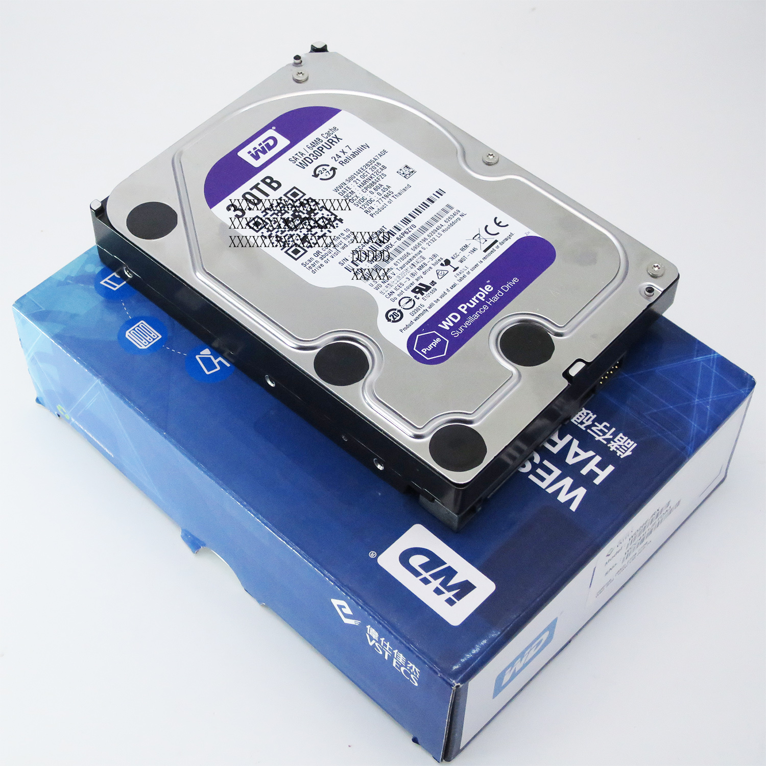 WD　WD40PURX 4TB Hard Disk Drive 3.5吋 SATA3 監控用硬碟 5,400低溫運行 32支HD高畫質