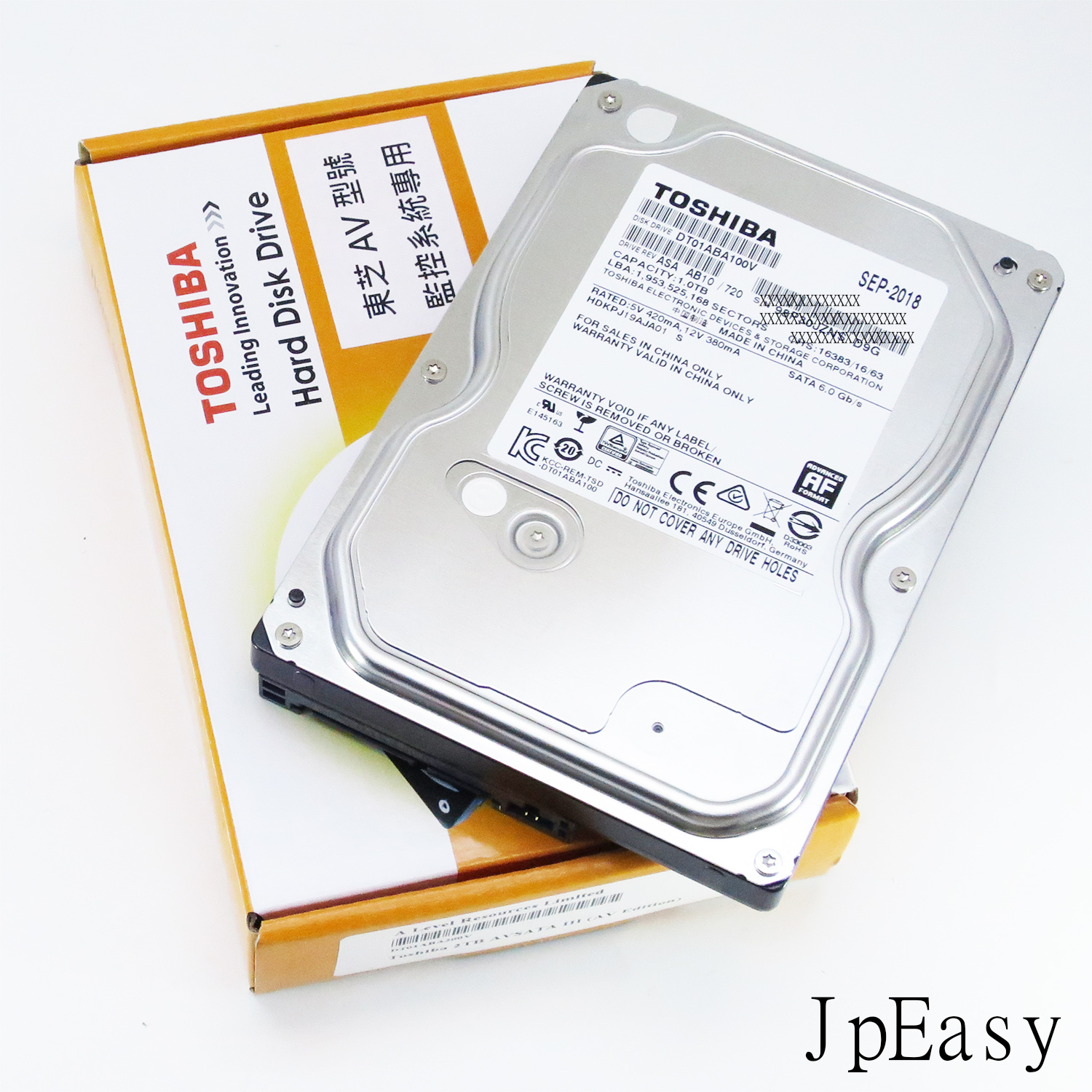 2TB Hard Disk Drive 3.5吋 SATA3 監控用硬碟 5700RPM轉速 低溫運行 32MB緩衝記憶體
