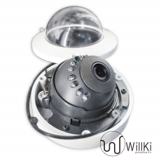 室內防暴型半球鏡, 標清1000線彩色, 12顆紅外線夜視DomeCam 金屬外穀