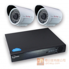 最經濟型 2鏡頭1錄影套裝 戶外防水1000線 手機網路遠程視訊監控 數碼儲存 DIY即買即用