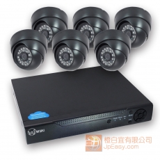 經濟型 室內半球 1000線6鏡頭錄影套裝 手機網路遠程視訊監控 數碼儲存 DIY即買即用