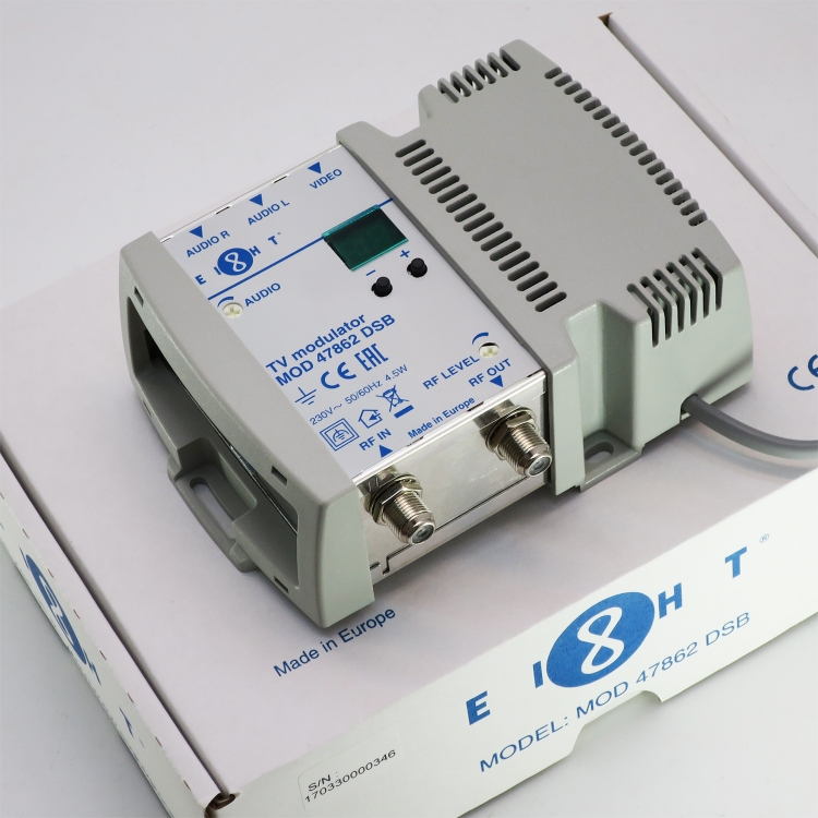 8仔 Eight modulator AV訊號轉為RF訊號守傳輸給屋宇電視 調頻器 MOD47862