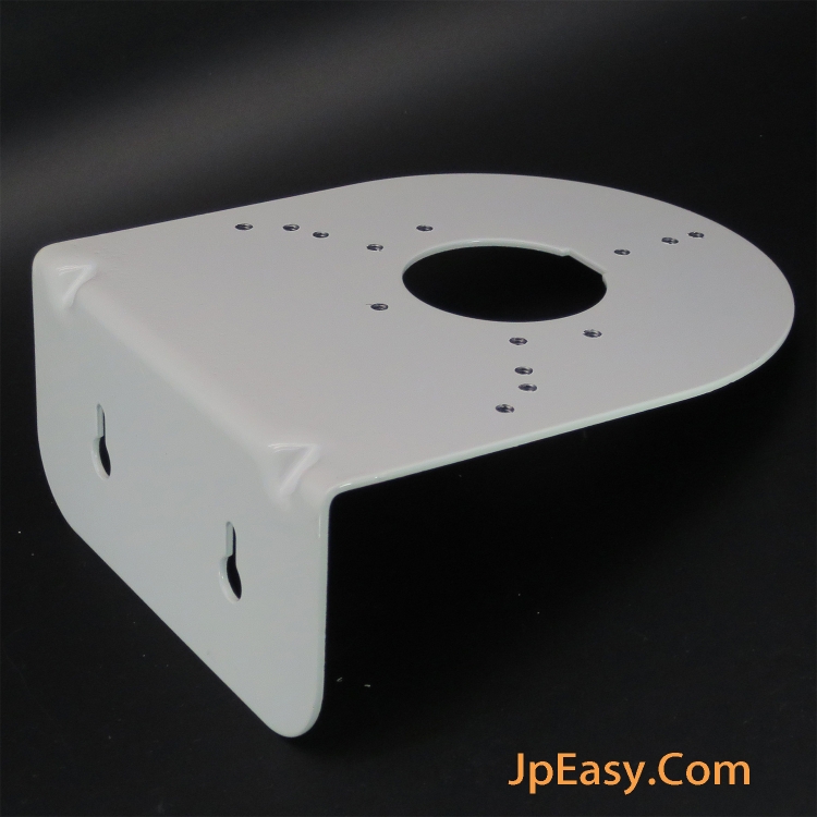 鋁合金 戶外防水橫向式閉路電視鏡頭支架 掛牆 多處關節調整方向 磨砂白色