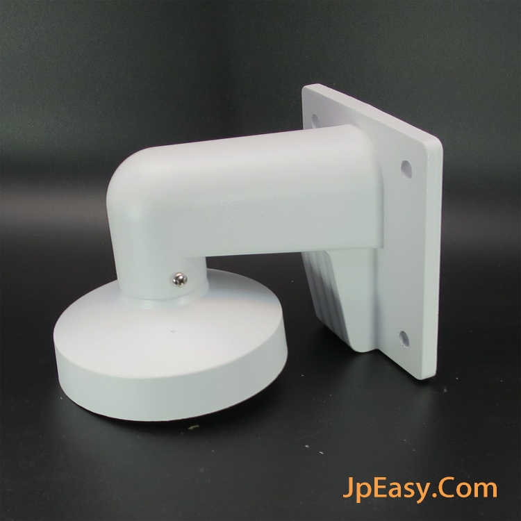 鋁合金 戶外防水橫向式閉路電視鏡頭支架 掛牆 多處關節調整方向 磨砂白色