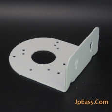 鋁合金 戶外防水橫向式閉路電視鏡頭支架 掛牆 多處關節調整方向 磨砂白色