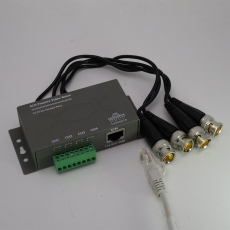 4路 絞線傳輸器 紅+/黑-用易分別線 BNC公頭 支持ot位全高清HD1080P ~500米 工程用