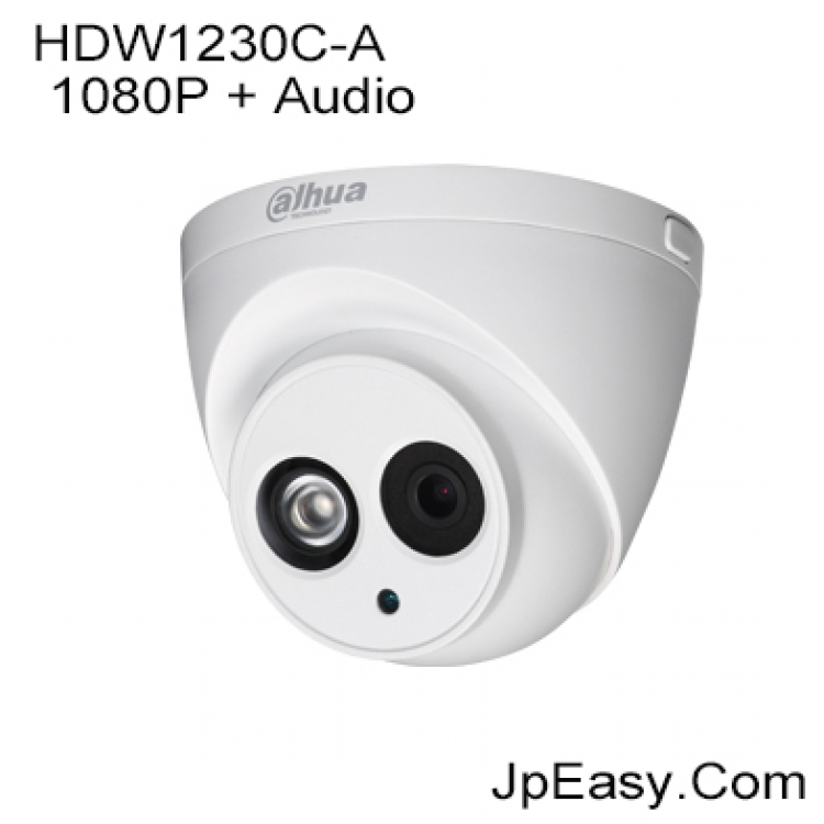 HDW1230C-A 室內 200萬+收音網路半球鏡 POE H265 30米紅外線夜視 DomeCam 1/2.7”CMOS