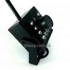 方形迷你鏡頭 紅外線夜視 10LED 隱蔽型攝像機 Mini Camera  1000線 支架方便定位 同軸BNC輸入 DC9-12V