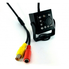 方形迷你鏡頭 紅外線夜視 10LED 隱蔽型攝像機 Mini Camera  1000線 支架方便定位 同軸BNC輸入 DC9-12V