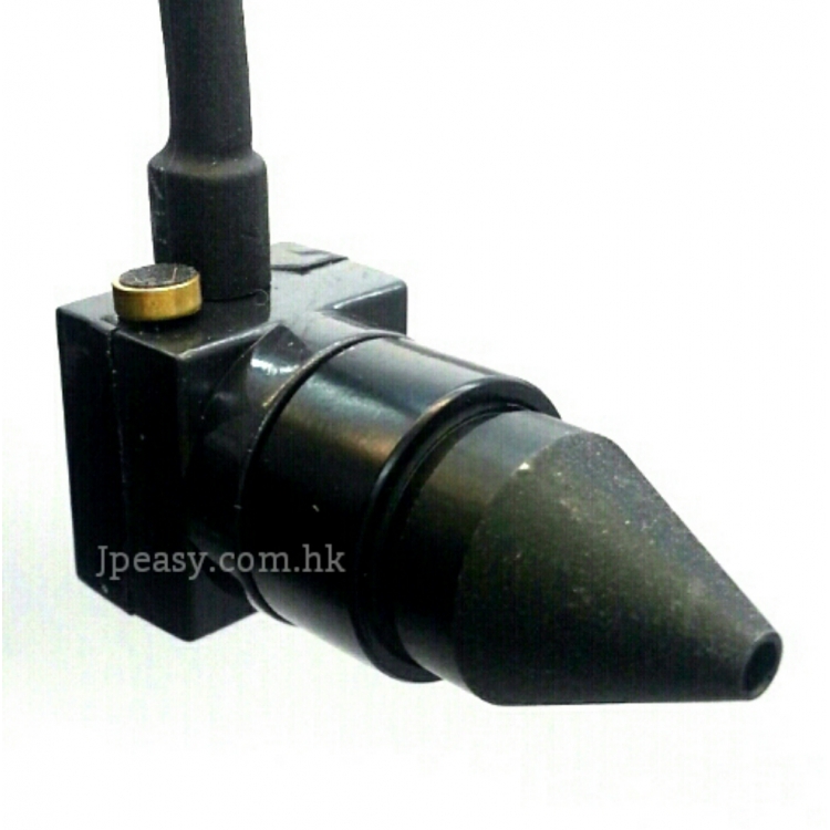 大尖頭 型金屬外殼 迷你鏡頭 長型針孔攝像機連咪, 700線/ 彩色