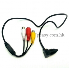 大尖頭 型金屬外殼 迷你鏡頭 長型針孔攝像機連咪, 700線/ 彩色