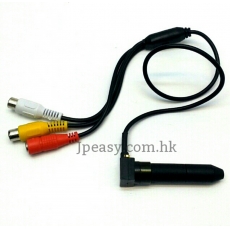 特長針孔攝像機連咪, 700線/ 彩色, Mini-Cam 大尖頭 型金屬外殼 迷你鏡頭