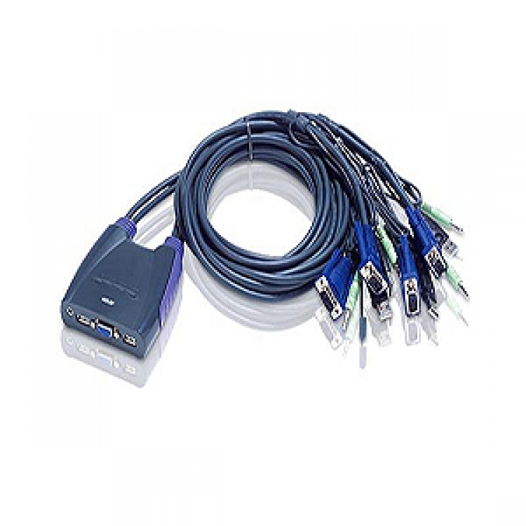 ATEN CS64U 4埠USB VGA/音訊 Cable KVM多電腦切換器(1.8公尺)