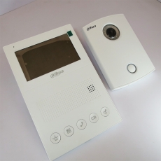 4.3寸按鍵式 視像室內對講機 內置咪 開門 可視門鈴對講套裝 IP54防水 一拖二 Eng Len 