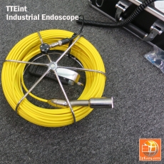 轉彎玻璃纖維條 工業內窺鏡頭 螺旋彈簧導管23mm直徑高清彩色鏡頭 50米  LED照明 9寸顯示器 連SD錄影 IP68 水管/管道探測器