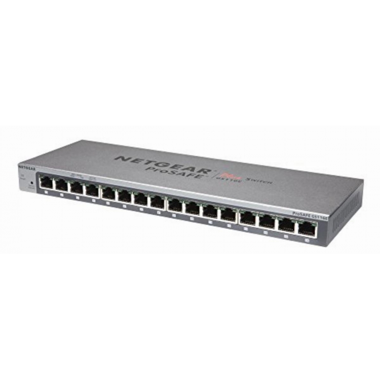 Netgear 16埠 金屬外殼 高速Gigabit 交換機, 802.3at 乙太網路 16port gigabit switch