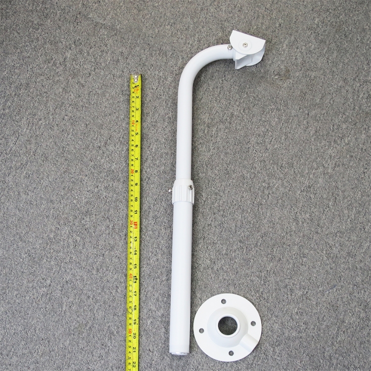筒型戶外水鏡頭鋁合金架 30-60cm吊裝/直裝/牆裝支架 閉路電視鏡頭支架 鏡位左右旋轉調整方向 磨砂白色