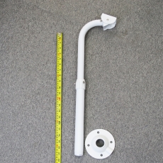 筒型戶外水鏡頭鋁合金架 30-60cm吊裝/直裝/牆裝支架 閉路電視鏡頭支架 鏡位左右旋轉調整方向 磨砂白色