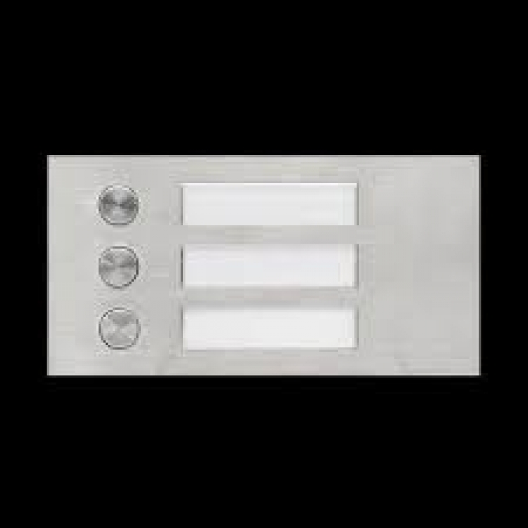 3按鈕門口組合式對講面板 明裝/暗裝式 金屬銀色面板