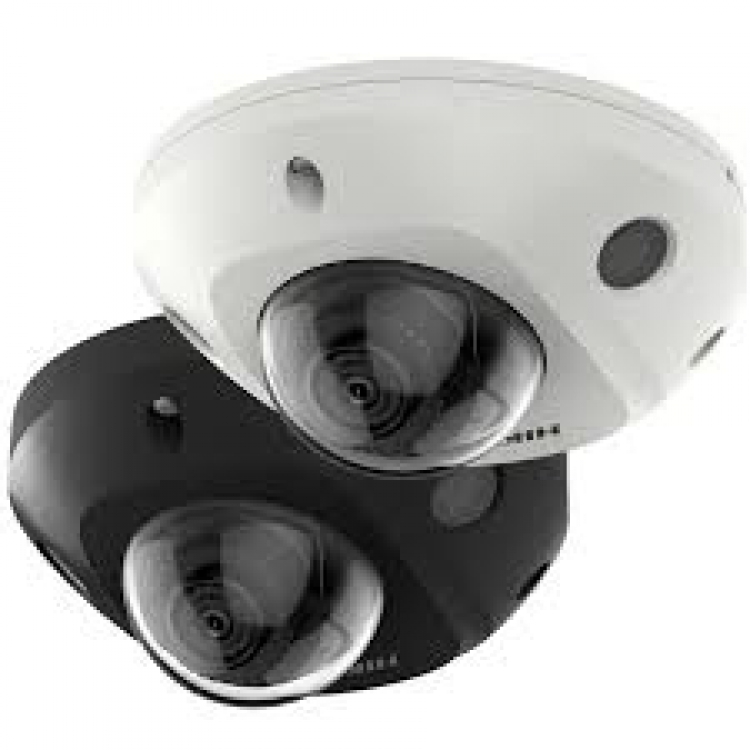 電梯專用獨特貼頂設防暴迷你室內半球鏡 夜視 4MP  AcuSense 內建麥克風 POE AcuSense 防水防塵 (IP67) 和防破壞 (IK08) 支援 Wi-Fi 連接，安裝簡單