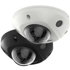 電梯專用獨特貼頂設防暴迷你室內半球鏡 夜視 4MP  AcuSense 內建麥克風 POE AcuSense 防水防塵 (IP67) 和防破壞 (IK08) 支援 Wi-Fi 連接，安裝簡單